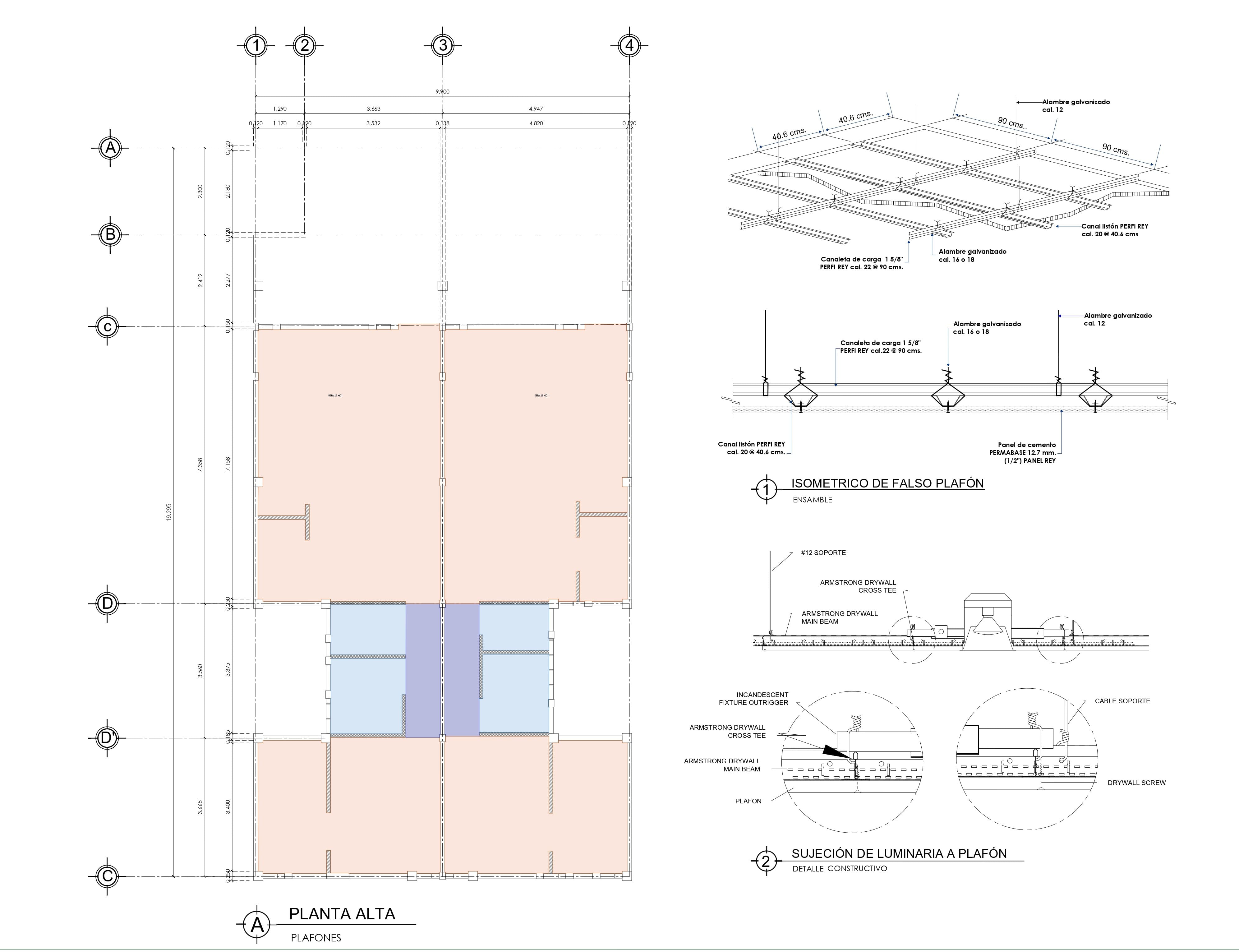 Plano arquitectónico Departamentos Chalco